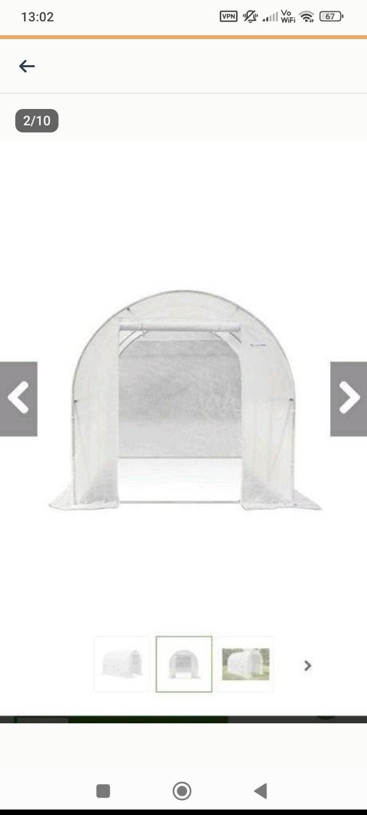 Tunnelkas 2x3m wit - Ideaal voor uw moestuin!, Ophalen, Nieuw