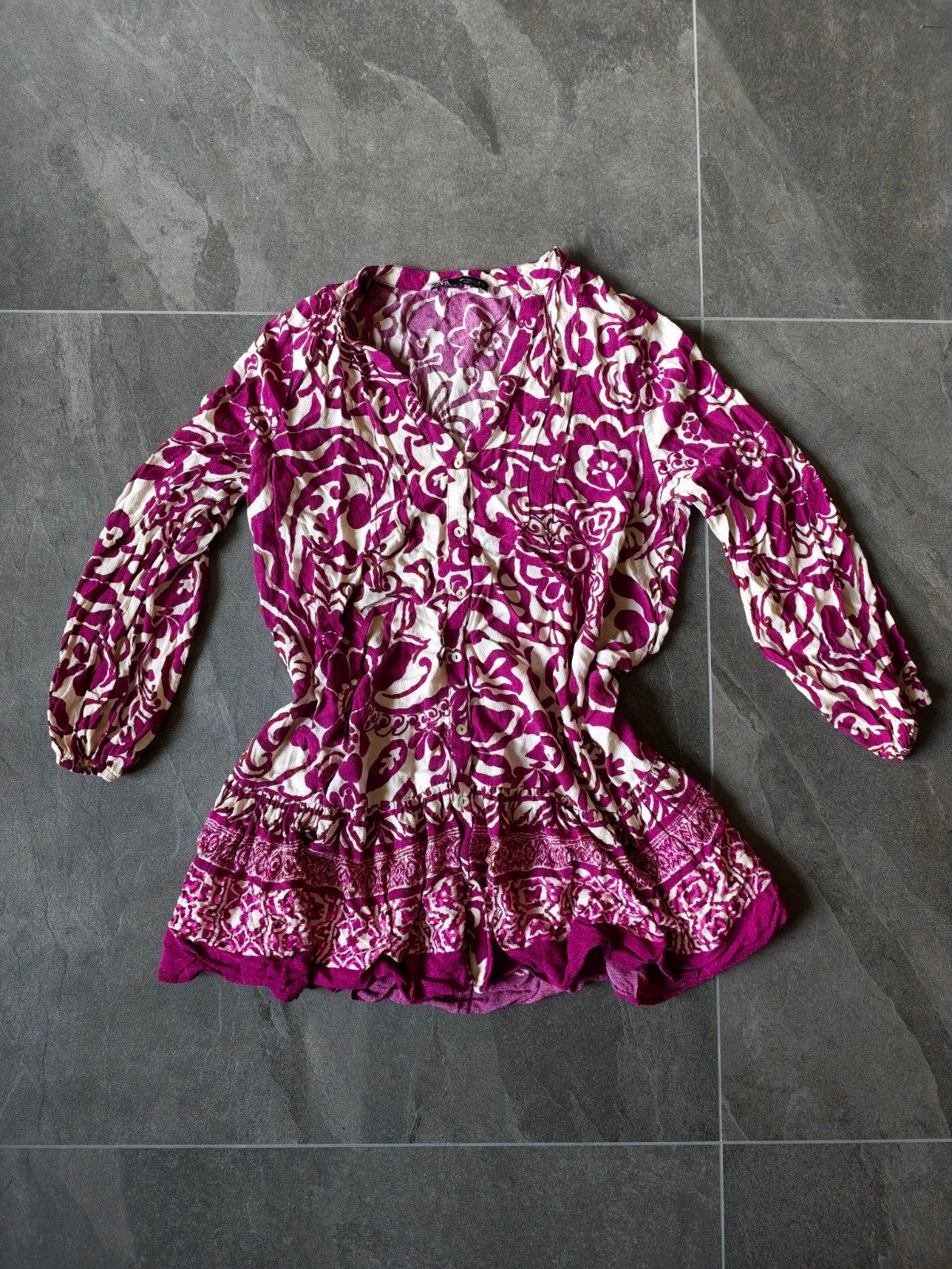 Zara mini jurk/ tuniekje paars fuchsia maat L, Kleding | Dames, Blouses en Tunieken, Zara, Paars, Maat 42/44 (L), Ophalen of Verzenden