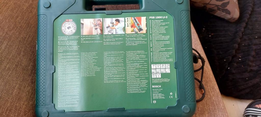 Bosch PSB 1800 LI-2 Accu Klopboormachine, Ophalen of Verzenden, Minder dan 400 watt, Variabele snelheid, Zo goed als nieuw