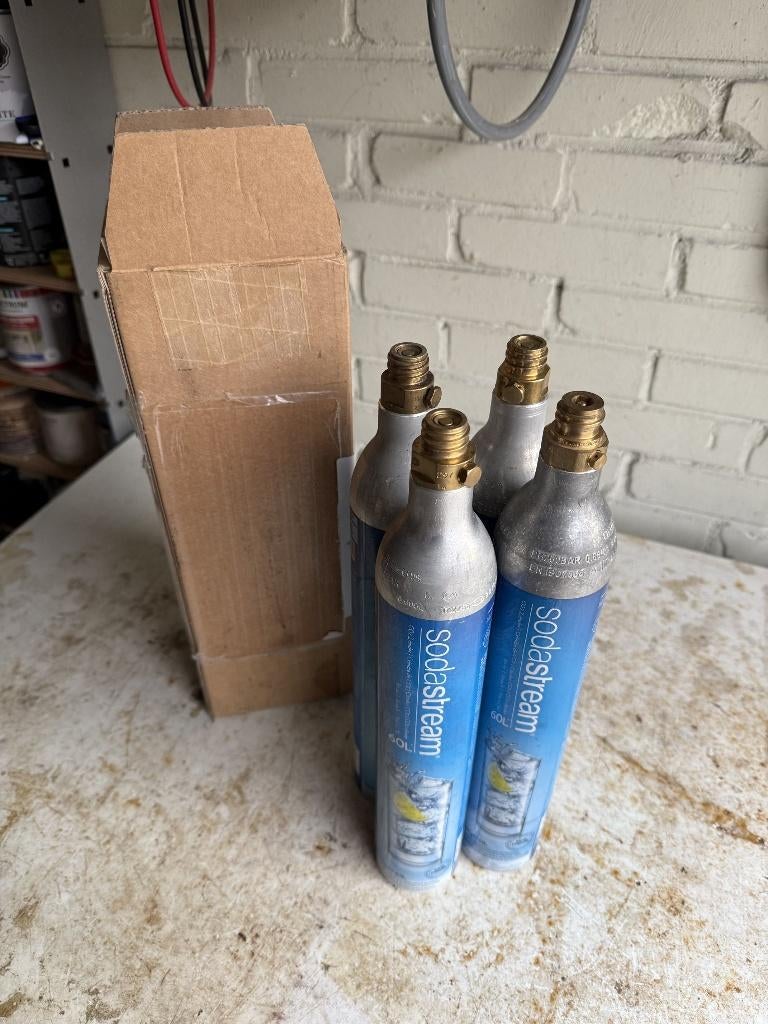 Sodastream cilinders te koop, 4 stuks voor €50., Ophalen of Verzenden