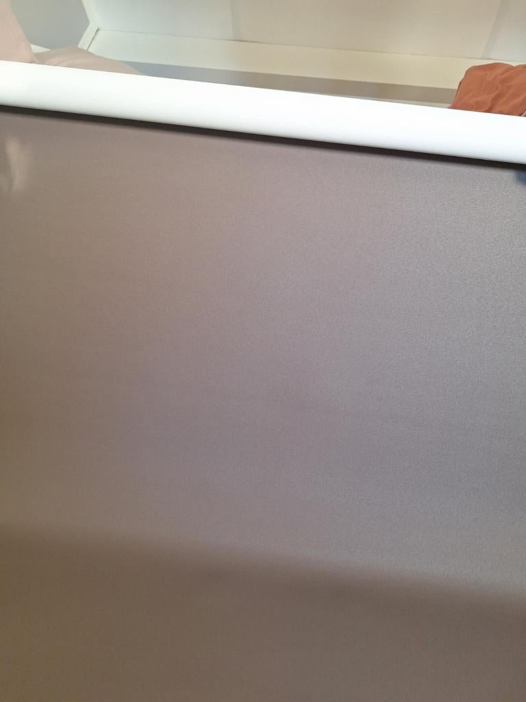 2x Rolgordijn  Verduisterend., Ophalen, Gebruikt, 100 tot 150 cm, Grijs