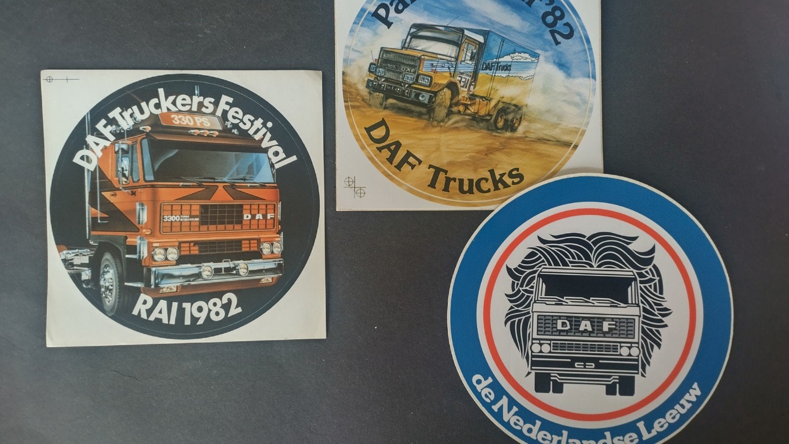 Daf Stickers Dakar 1982 Truckers Festival Pol, Verzenden, Zo goed als nieuw