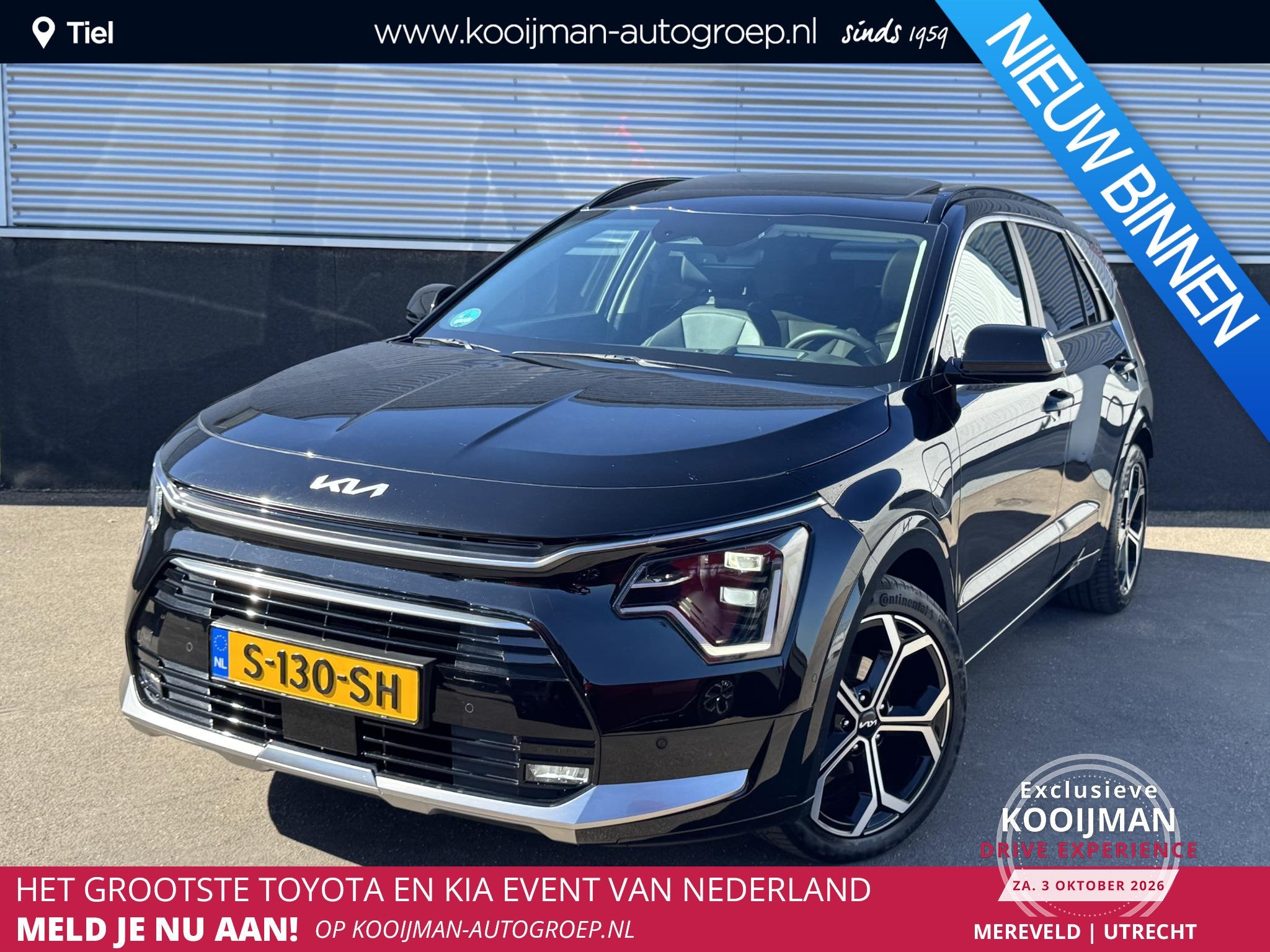 Kia Niro 1.6 GDi PHEV ExecutiveLine Schuif/kanteldak, Trekha, Auto's, Dealer onderhouden, Gebruikt, Euro 6, Zwart