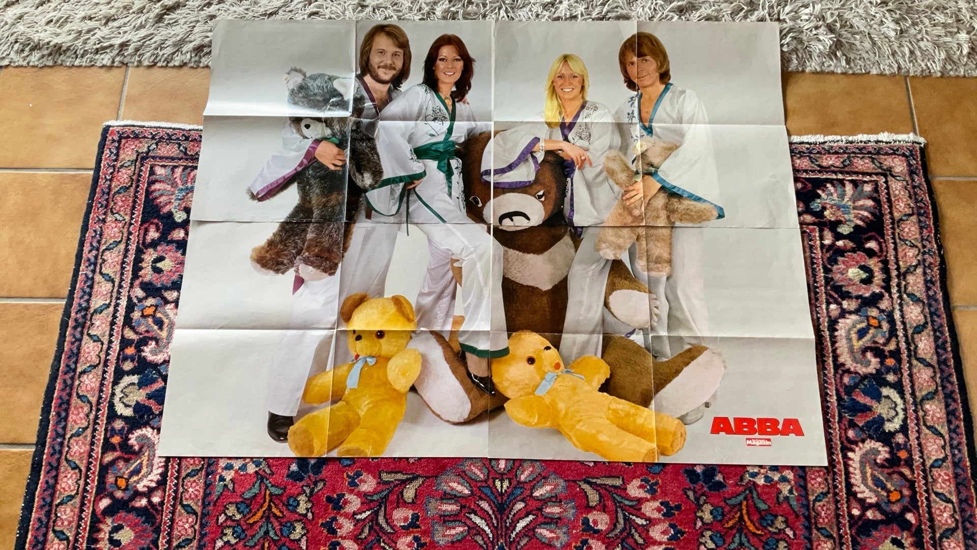 Mega Grote ABBA Poster Uit Het Duitse Das Freizeit Magazine, Ophalen of Verzenden, Poster, Artwork of Schilderij