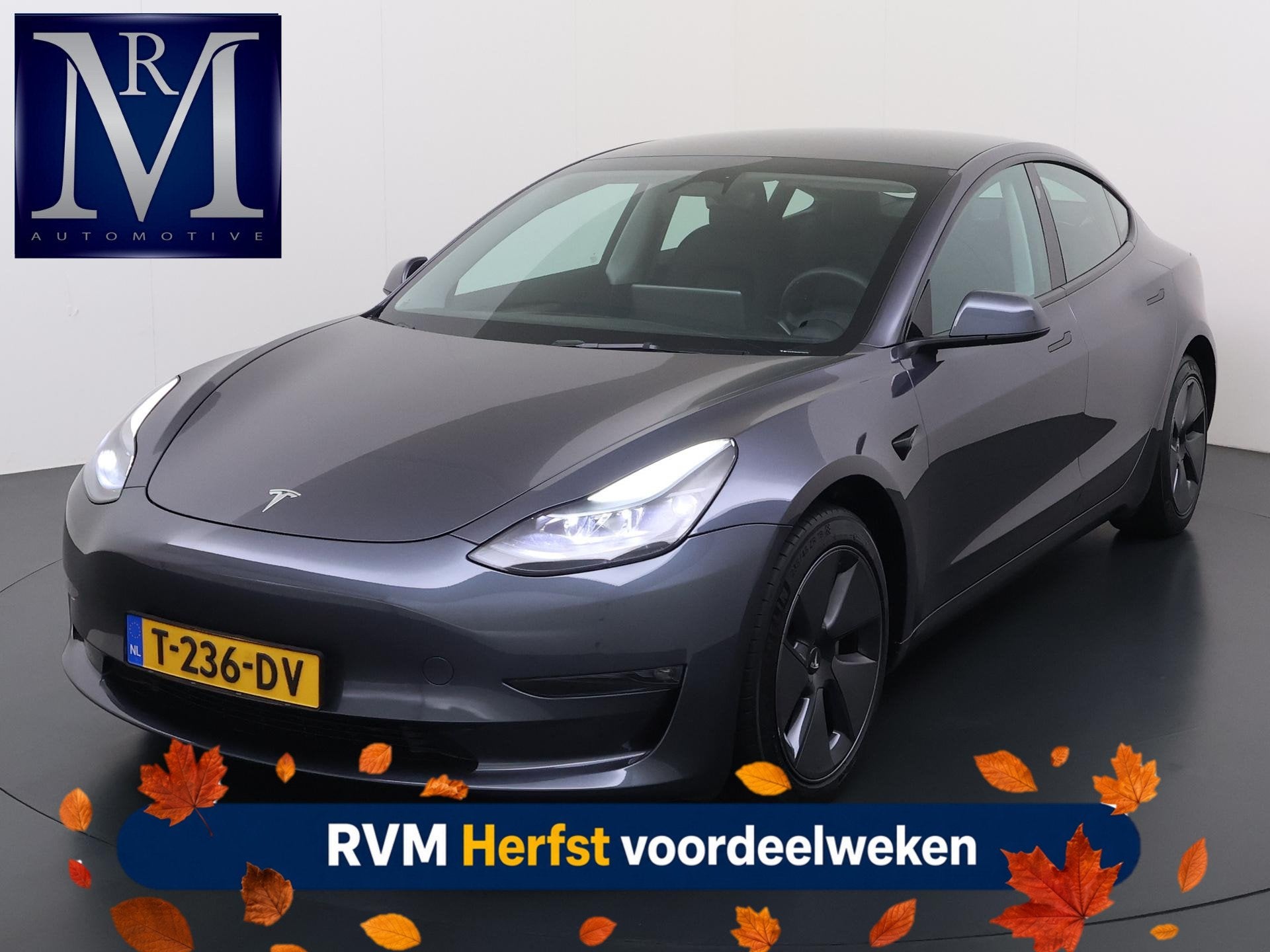 Tesla Model 3 Long Range AWD 75 kWh VAN: 35.900,- VOOR: 33.4, Auto's, Automaat, Stof, Gebruikt, Zwart