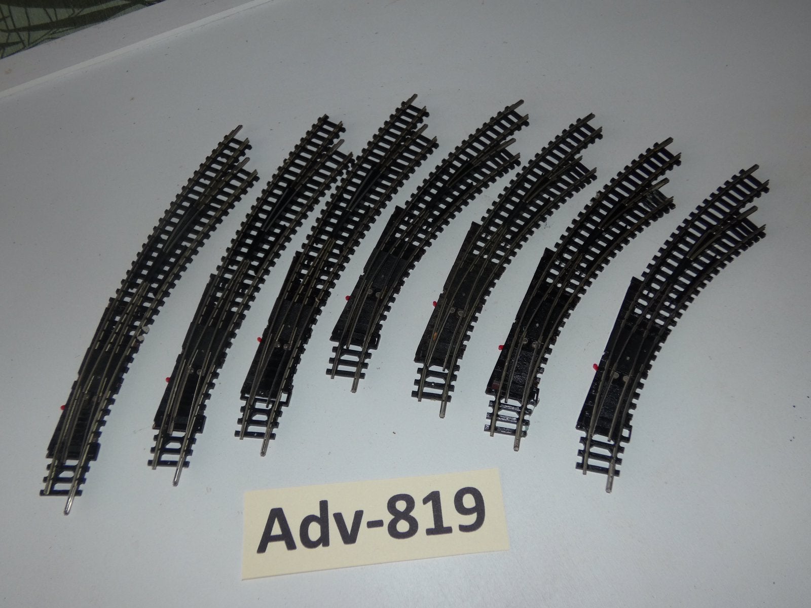 Adv-819 N Spoor Opruim Kavel Gebogen Wissels Minitrix, Gebruikt, Gelijkstroom, Trix, Rails