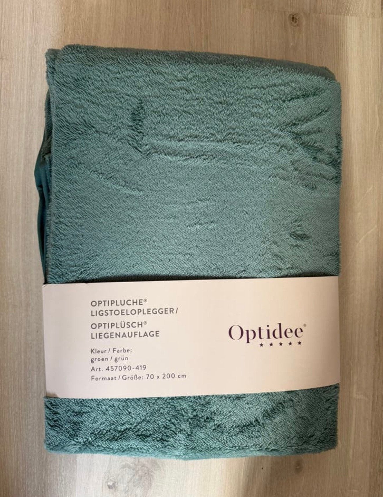 Optidee Optipluche ligbedoplegger groen, Ophalen of Verzenden, Nieuw, Groen