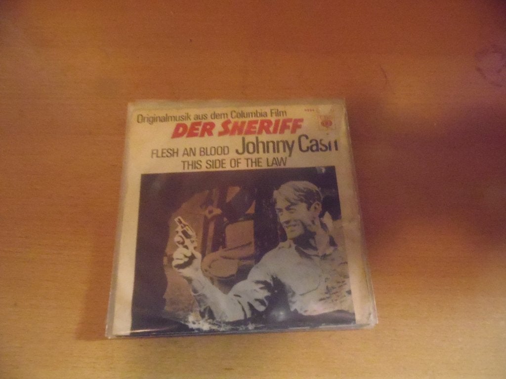johnny cash. theme from der sheriff. flesh an blood., Ophalen, Gebruikt, 7 inch, Overige genres