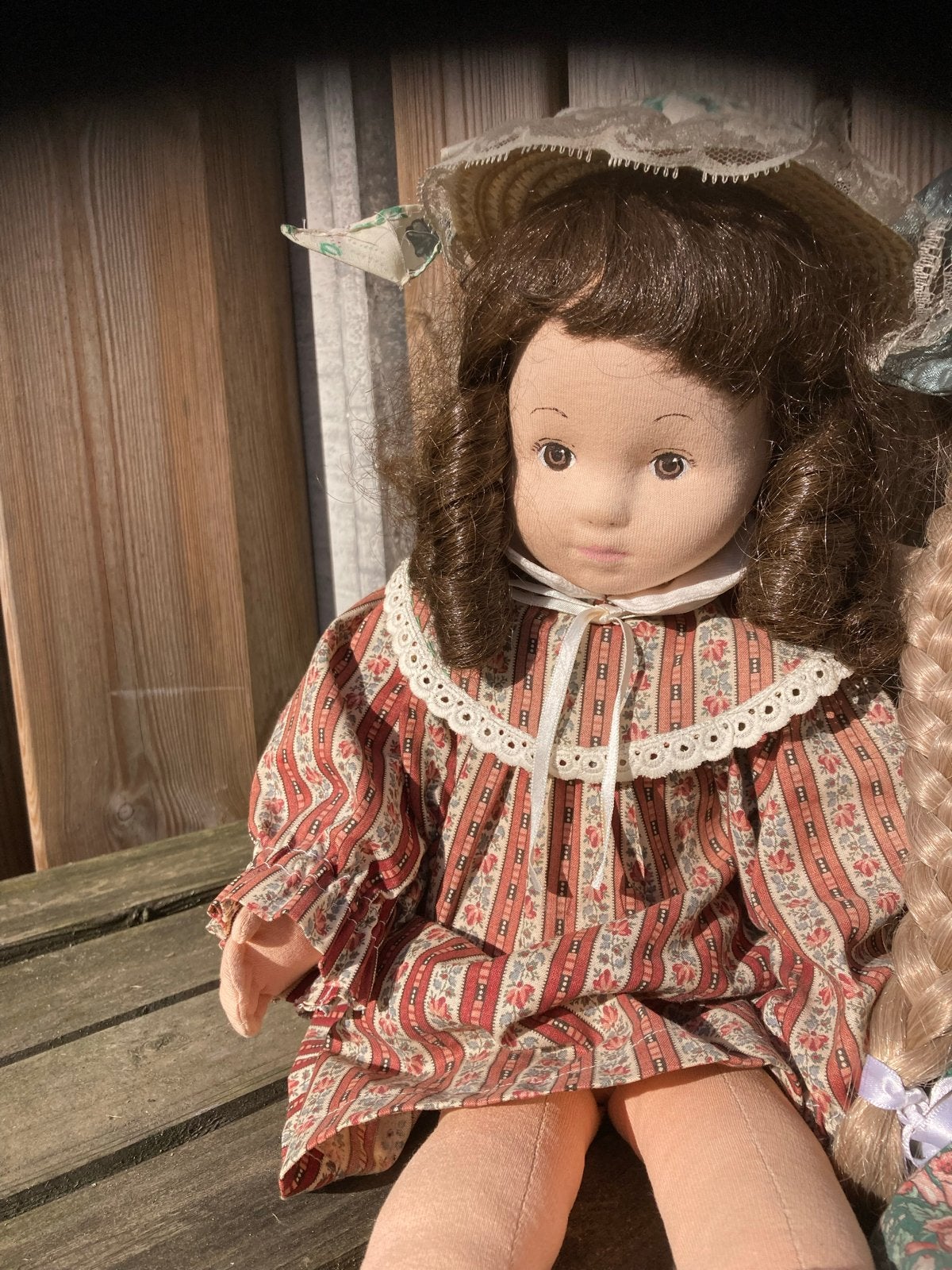 Set van 2 Vintage Stoffen Poppen - Handgemaakt, Verzamelen, Ophalen of Verzenden, Nieuw, Pop