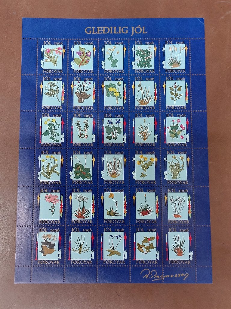 Faeröer Eilanden Kerstzegels 1996 - Compleet Vel, Ophalen of Verzenden, Denemarken