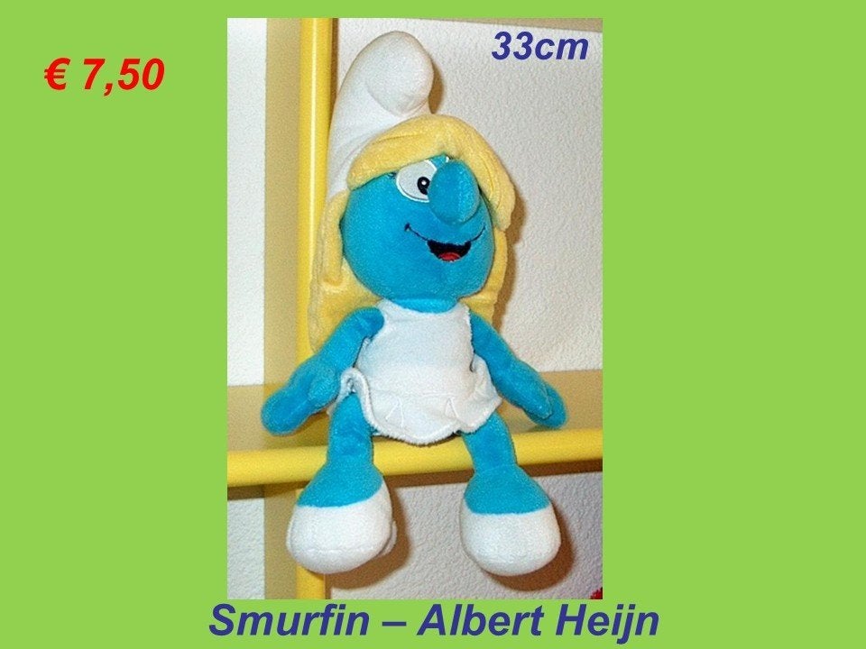 Smurfin (33cm), Ophalen, Zo goed als nieuw, Smurfin, Poppetje, Figuurtje of Knuffel