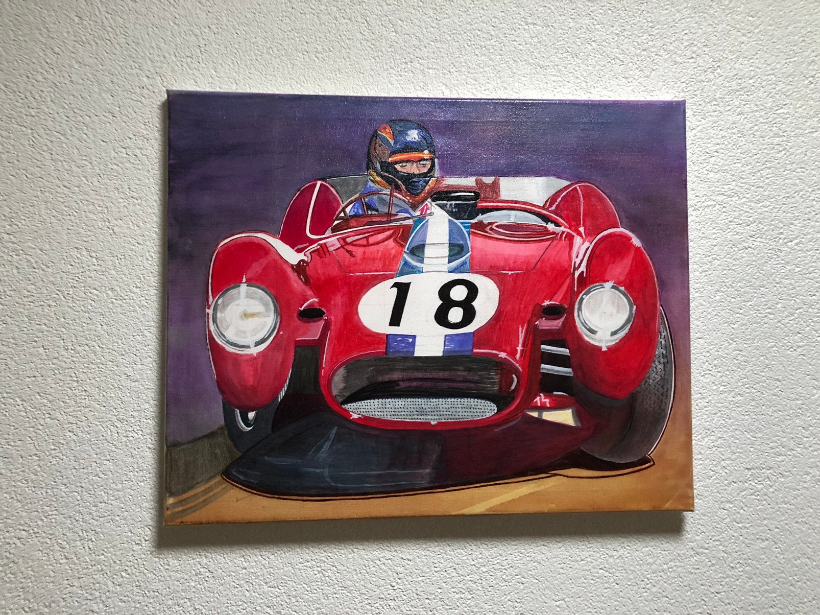 Ferrari Testarossa schilderij, Ophalen, Zo goed als nieuw, Auto's