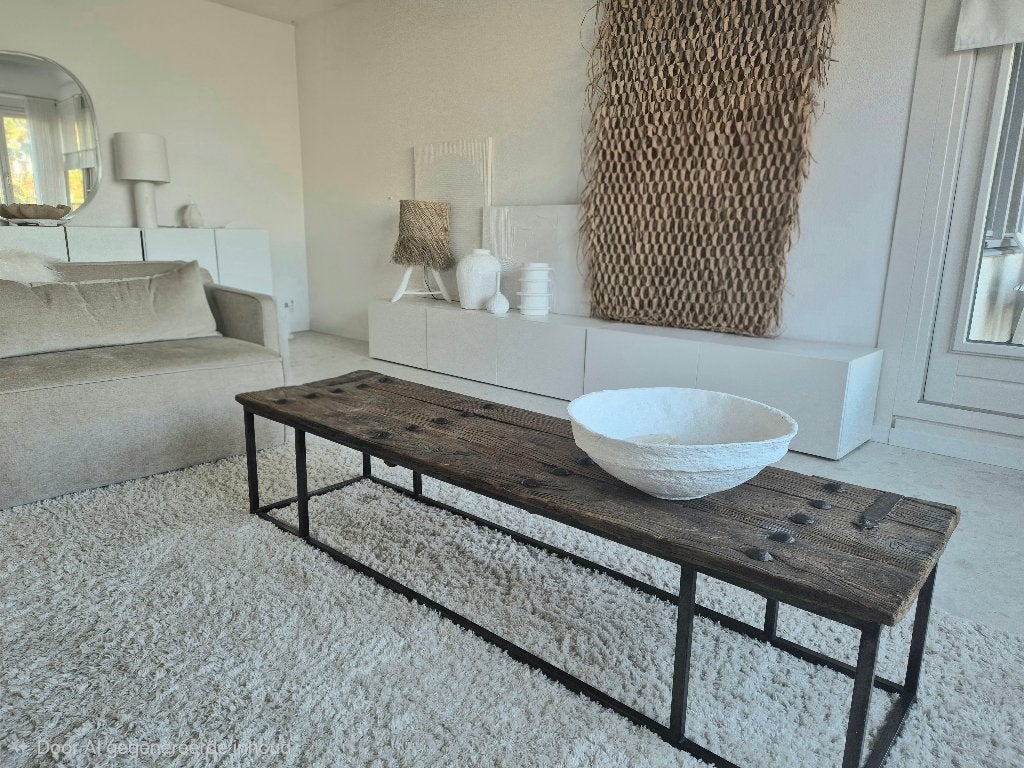 Elmwood salontafel uit India gemaakt van hout oude deur, Ophalen