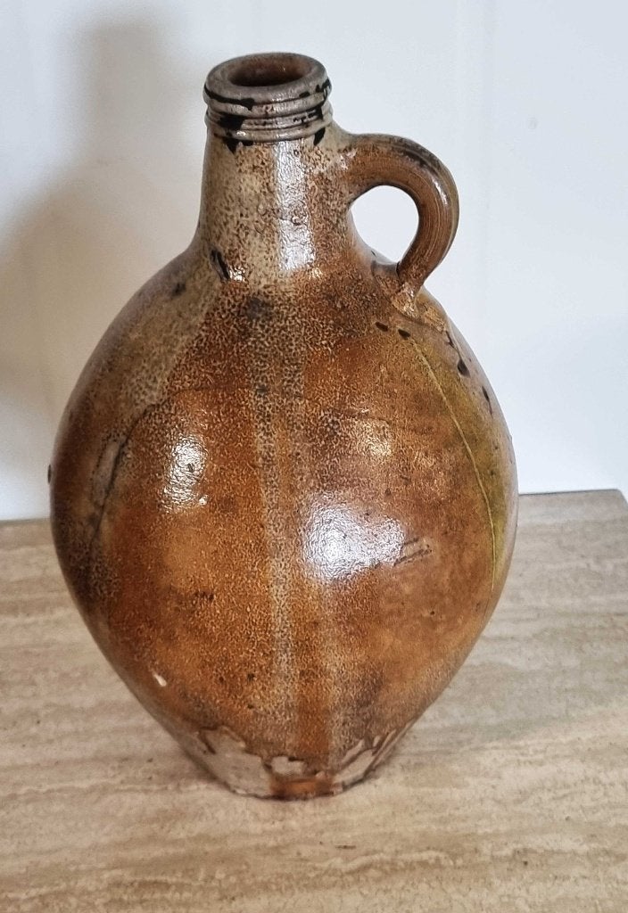 Antieke Bellarmine kan, zoutgeglazuurd aardewerk uit 1650 , Ophalen of Verzenden