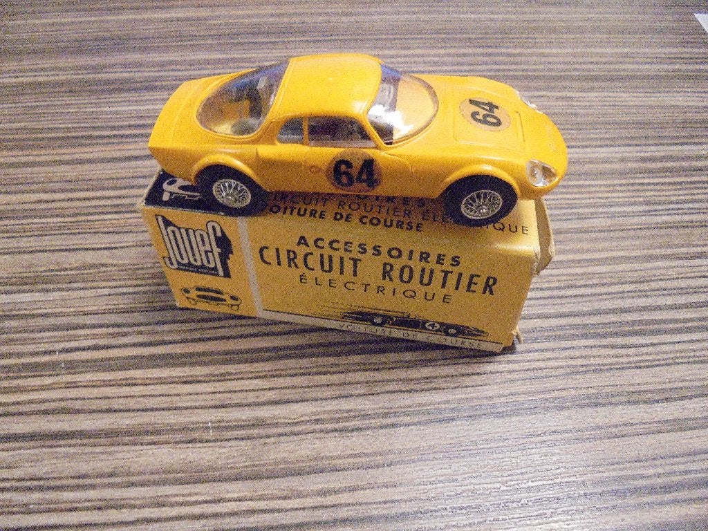 Matra Djet Jouef 1:43 slotrace + box, Ophalen of Verzenden, Zo goed als nieuw, Auto's