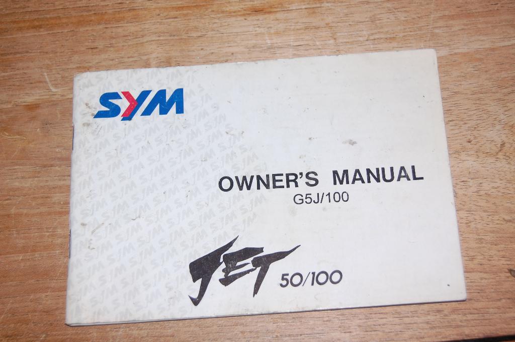 Sym Jet 50/100 handleiding uitgave 1996, Ophalen of Verzenden, Nieuw