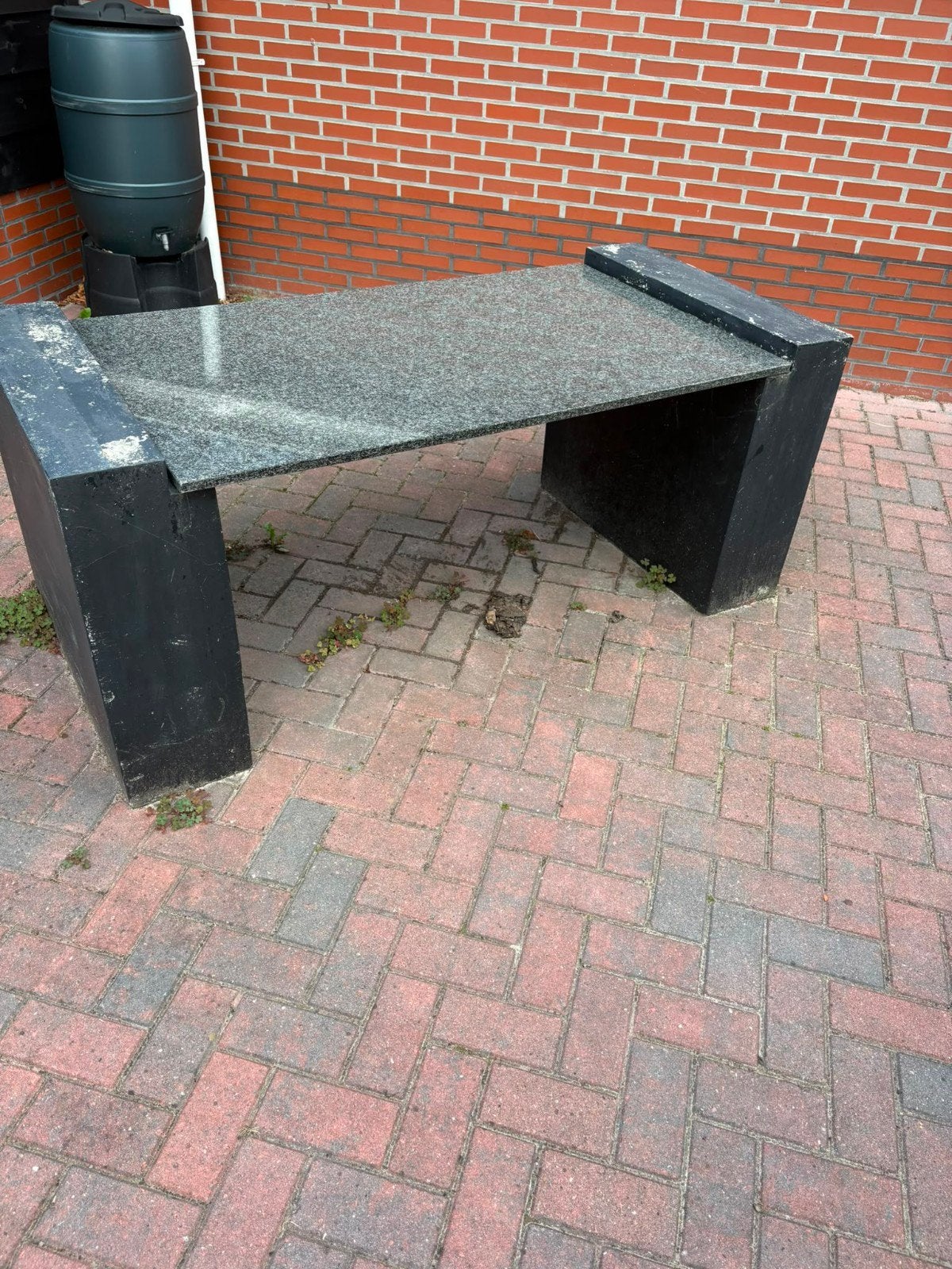 marmeren buiten tafel, Tuin en Terras, Ophalen, Rechthoekig, Overige materialen