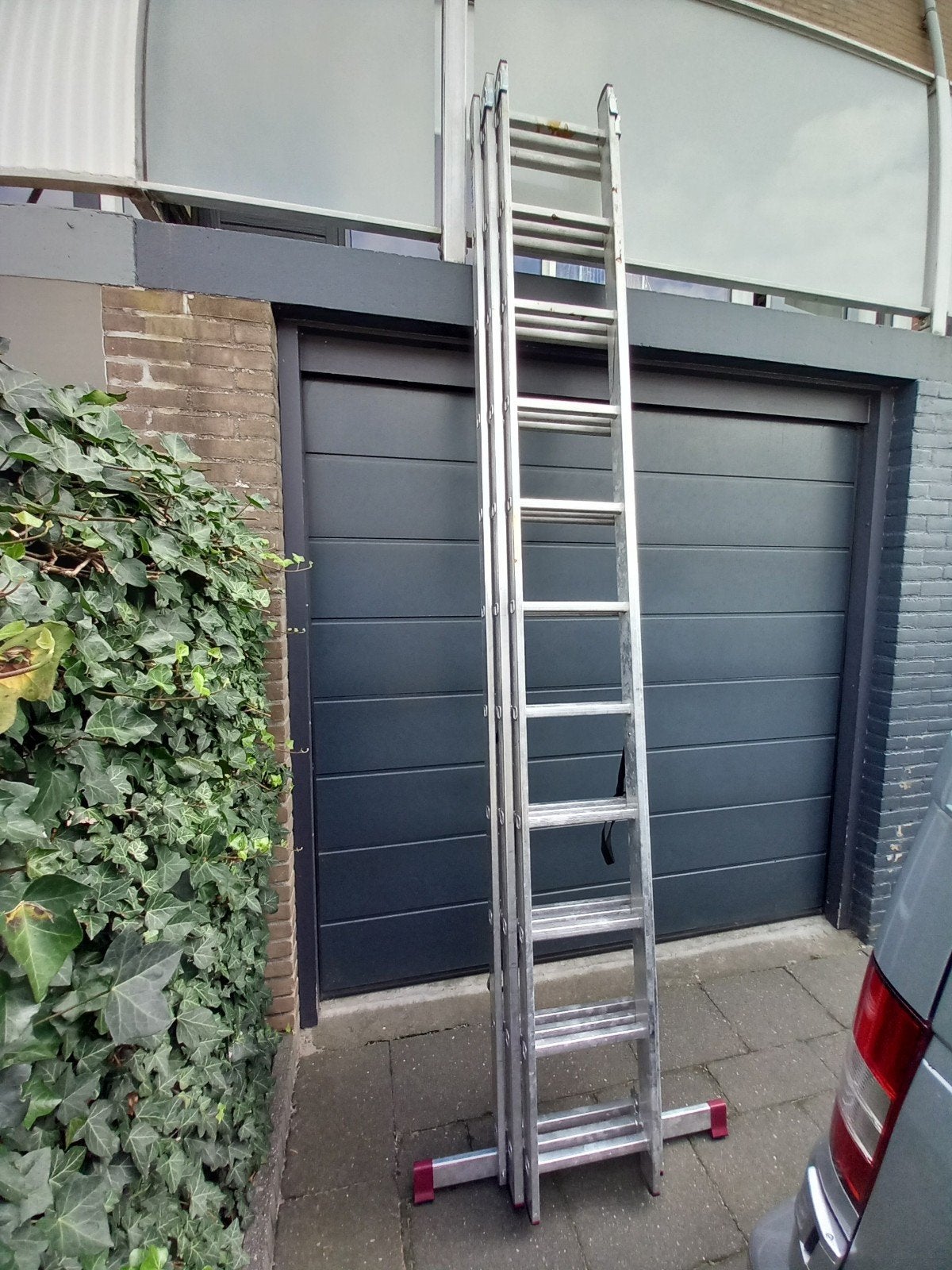 Krause aluminium reformladder of steekladder 3 x 11, Doe-het-zelf en Verbouw, Ladders en Trappen, Ophalen, Gebruikt, Ladder, Opvouwbaar of Inschuifbaar