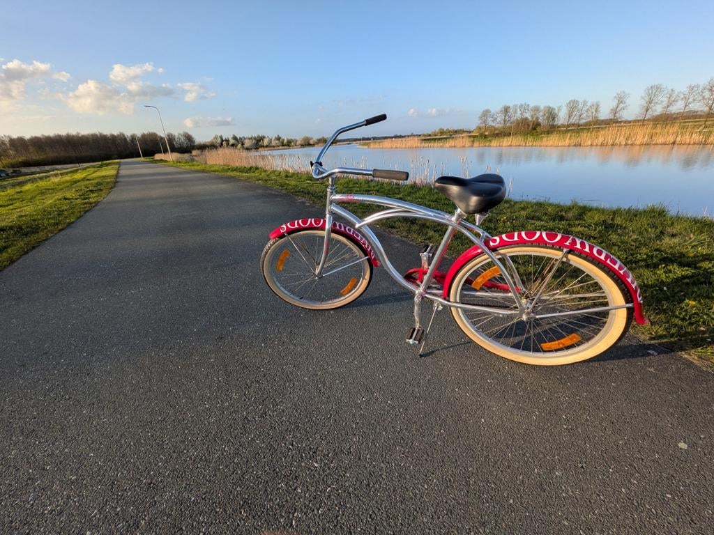 Hotrodfiets gloed nieuw, Fietsen en Brommers, Ophalen, Zo goed als nieuw, Cruiser, Hotrod