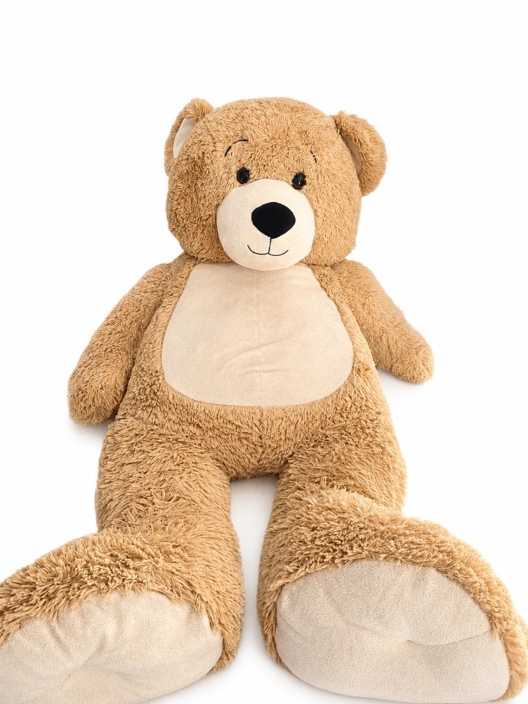 Grote Fluffy Knuffelbeer - 125 cm Zacht en Bruin, Ophalen, Zo goed als nieuw, Stoffen beer, Overige merken