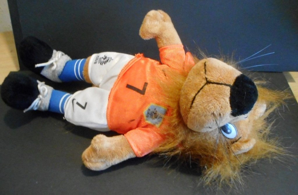 oranje mascotte leeuwtje pop, Ophalen of Verzenden, Zo goed als nieuw