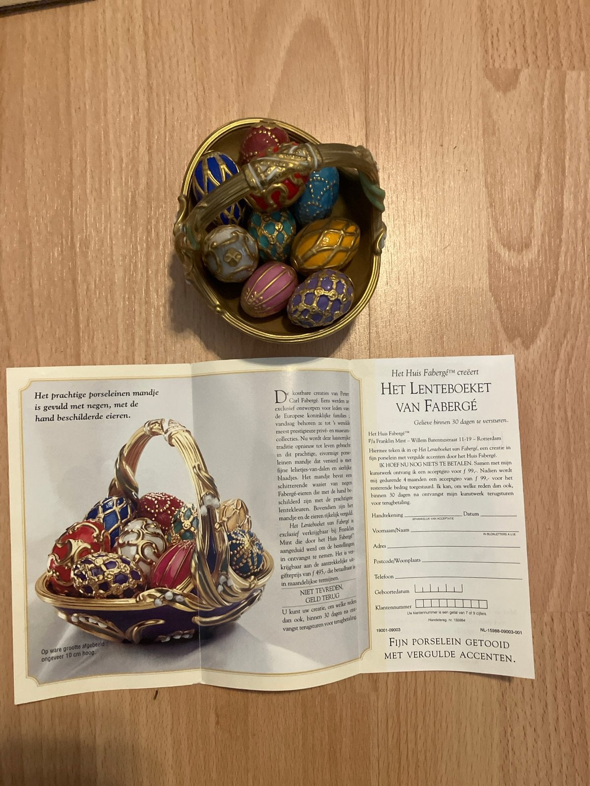 Fabergé Lente Boeket met Porseleinen Eieren, Ophalen, Zo goed als nieuw, Porselein, Beeldje(s)