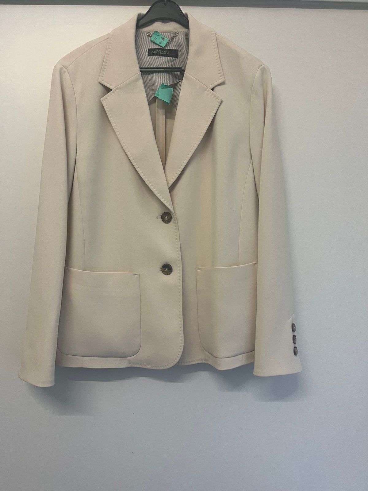 Stijlvol MarcCain colbertje maat N6 42/44, Kleding | Dames, Jasjes, Kostuums en Pakken, Verzenden, Beige, Maat 42/44 (L), Zo goed als nieuw