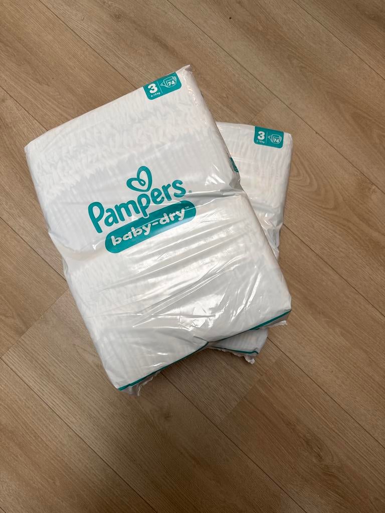 Pampers Baby-Dry Luiers Maat 3 (6-10 kg) - 2 pakken, Ophalen of Verzenden, Nieuw