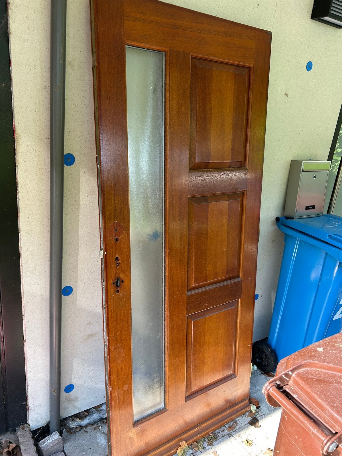 Hardhouten voordeur, Ophalen, Gebruikt, 80 tot 100 cm, Buitendeur