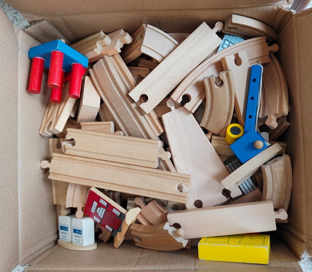 Houten trein, Kinderen en Baby's, Speelgoed | Houten speelgoed, Ophalen, Gebruikt, Overige typen