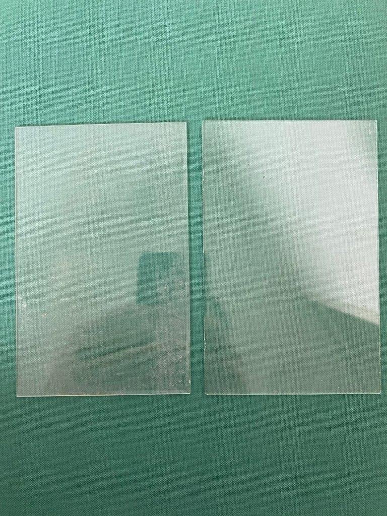 Glasplaatjes (2st.) fotolijst 13.9x8.9cm, Ophalen of Verzenden, Gebruikt