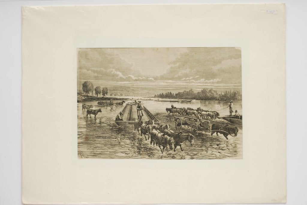 Antieke gravure: Olie Pennsylvania Le Monde Illustré 1870, Verzamelen, Verzenden, Voor 1940, Zo goed als nieuw, Overige onderwerpen