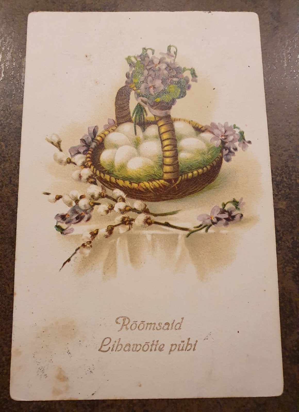 Oude Ansichtkaart Pasen - Estland Eesti (1920-1940), Ophalen of Verzenden, 1920 tot 1940, Gelopen, Overig Europa