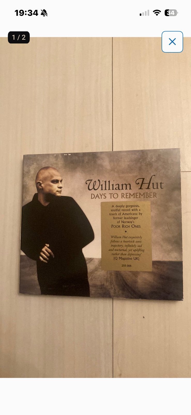 William Hut - days to remember (singer-songwriter,soulful), Ophalen of Verzenden, Zo goed als nieuw