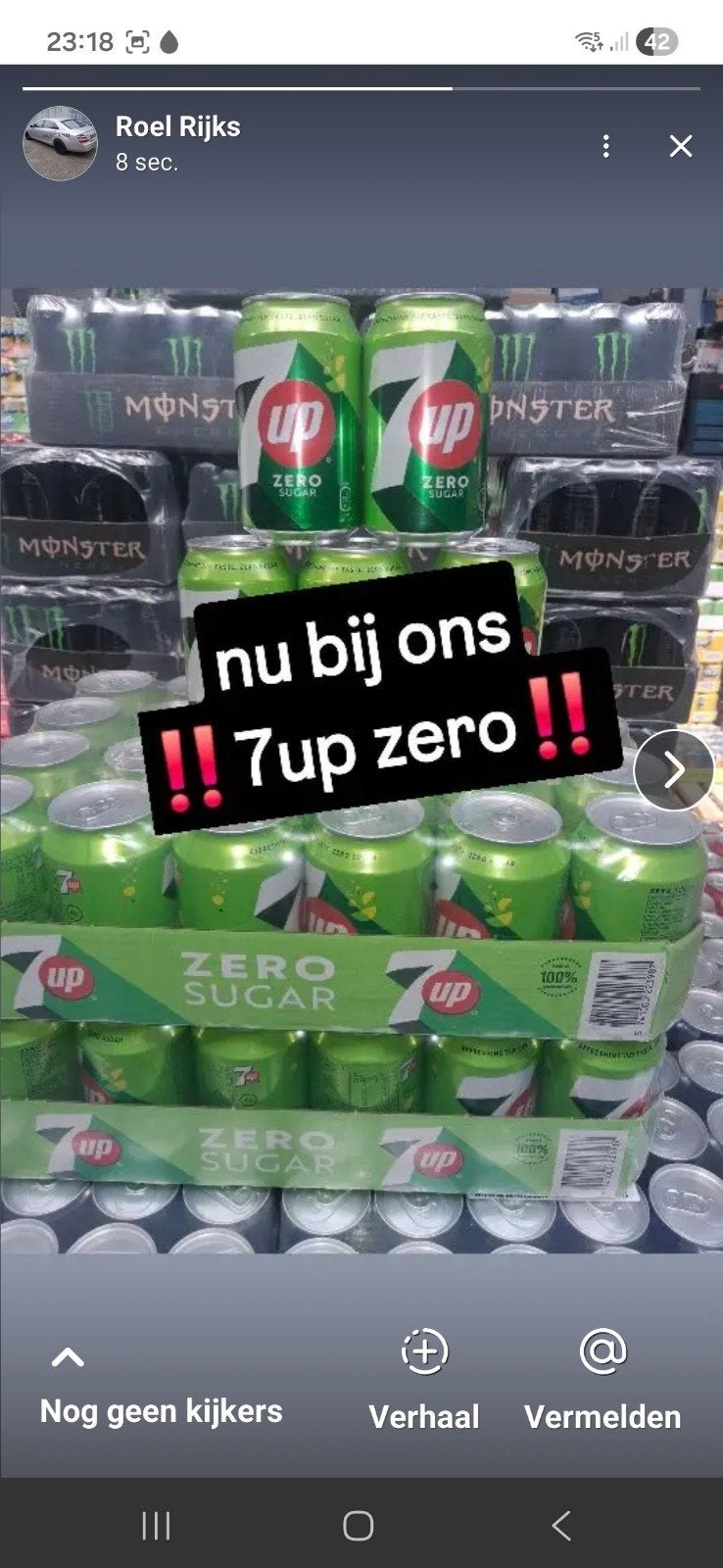 ‼️7UP ZERO  PER TRAY 13€‼️, Ophalen of Verzenden