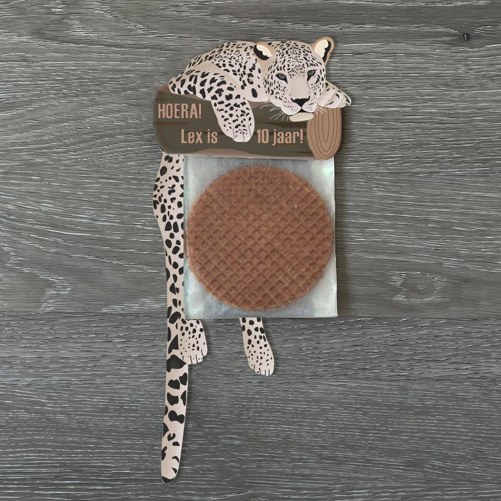 Traktatie label Jungle thema, luipaard – Printable, Kinderen en Baby's, Verzenden, Nieuw