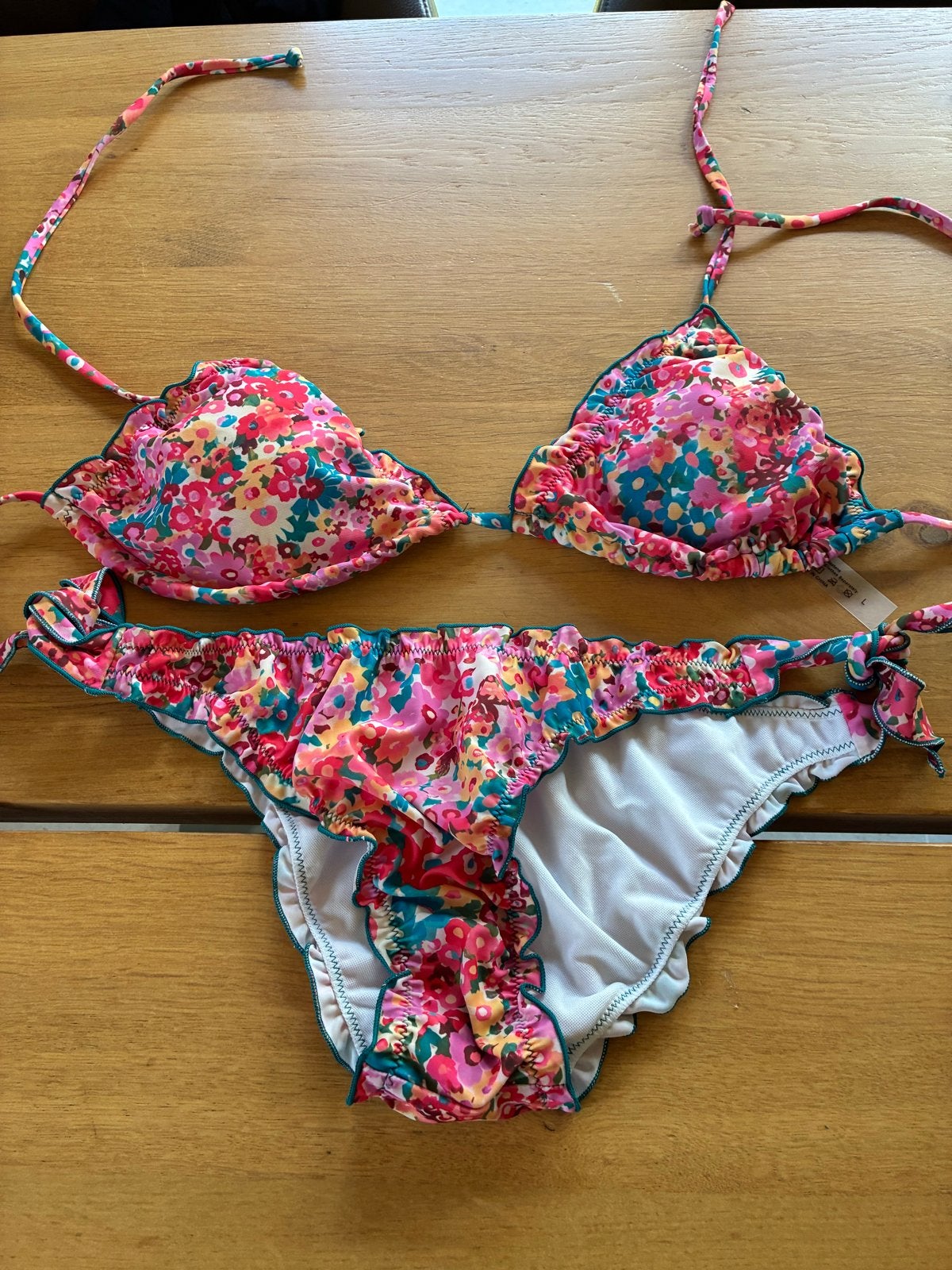 Shein Bikini Halter Bloemenprint Maat L Nieuw, Ophalen of Verzenden, Nieuw, Meerkleurig, Bikini