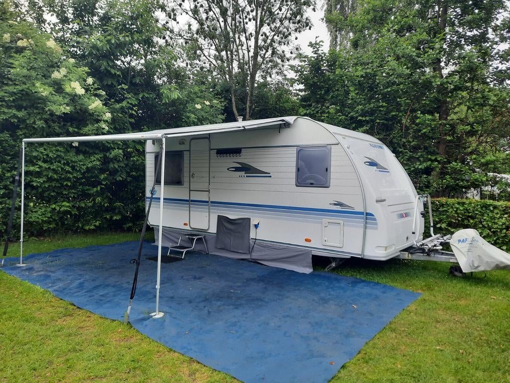 Adria adora 462PU 2006, luifel en mover, Caravans en Kamperen, Caravans, Fietsenrek, Rondzit, Frans bed, Particulier