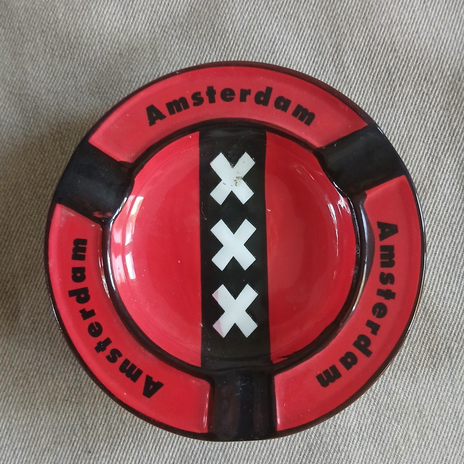 Aardewerk "Amsterdam" asbak, Ophalen of Verzenden