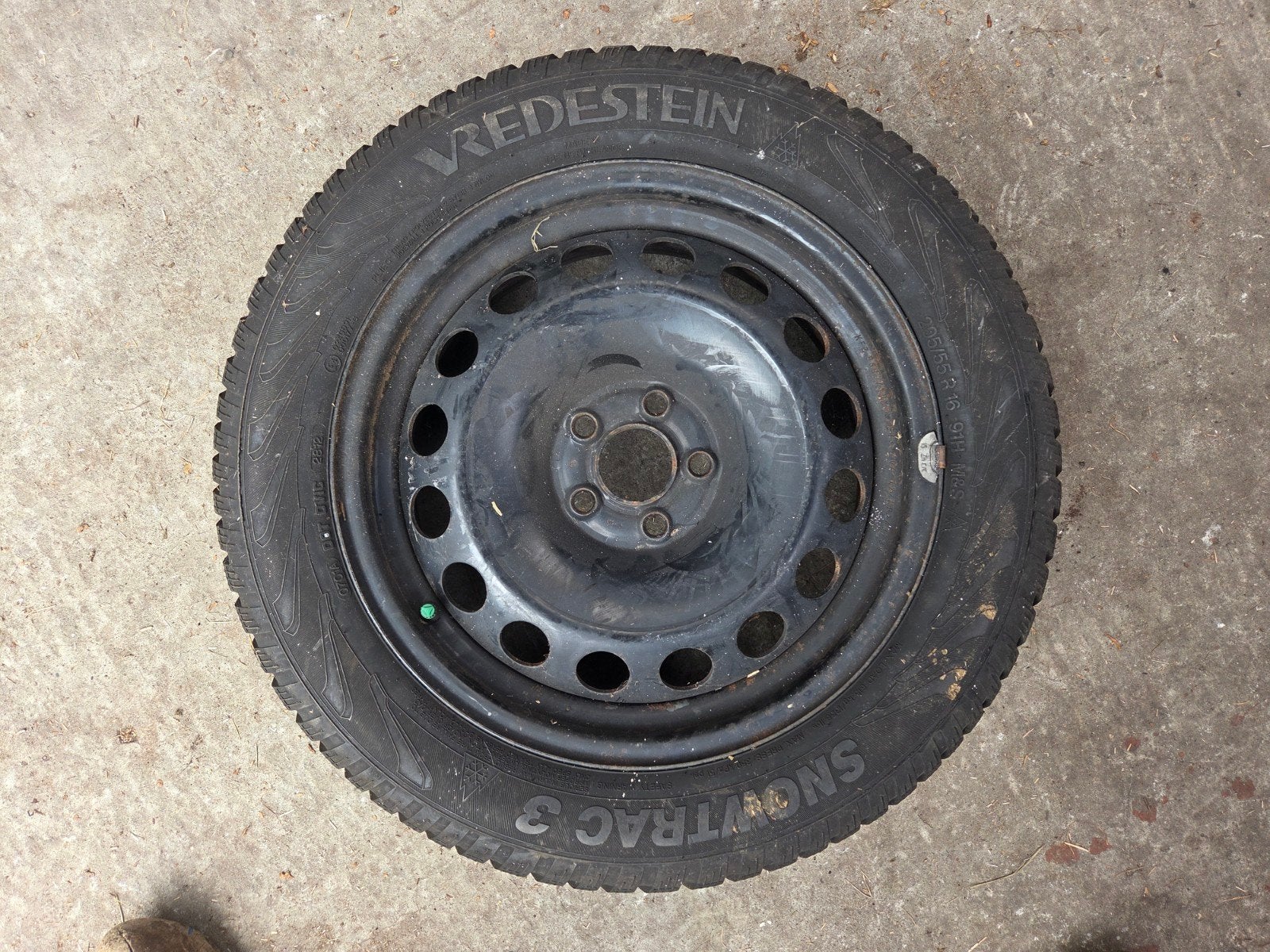 4 Vredestein Snowtrac 3 winterbanden met velgen, Ophalen, Gebruikt, 16 inch, Banden en Velgen