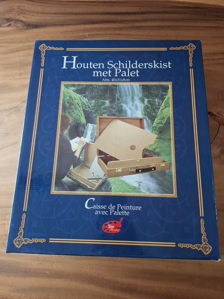 Nieuwe houten schilderskist met palet - TOP artist quality, Ophalen, Nieuw, Overige typen
