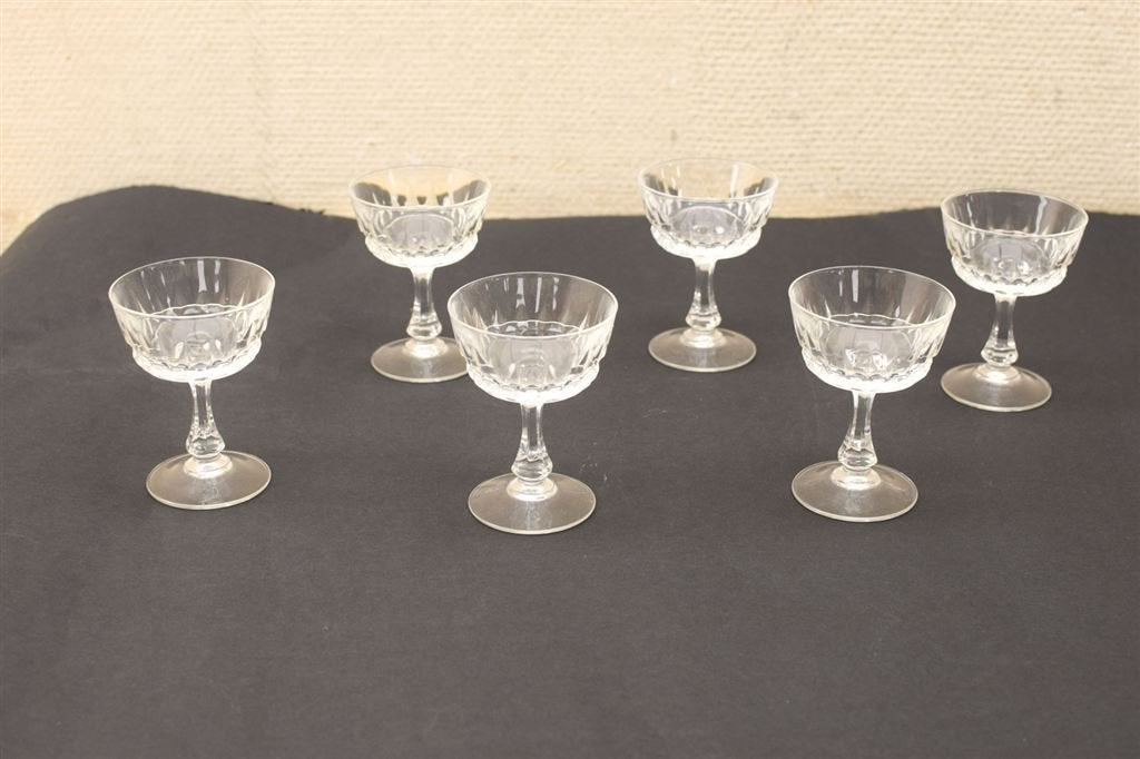 6 stuks champagneglazen 45805, Gebruikt, Ophalen of Verzenden, Bord(en), Overige stijlen