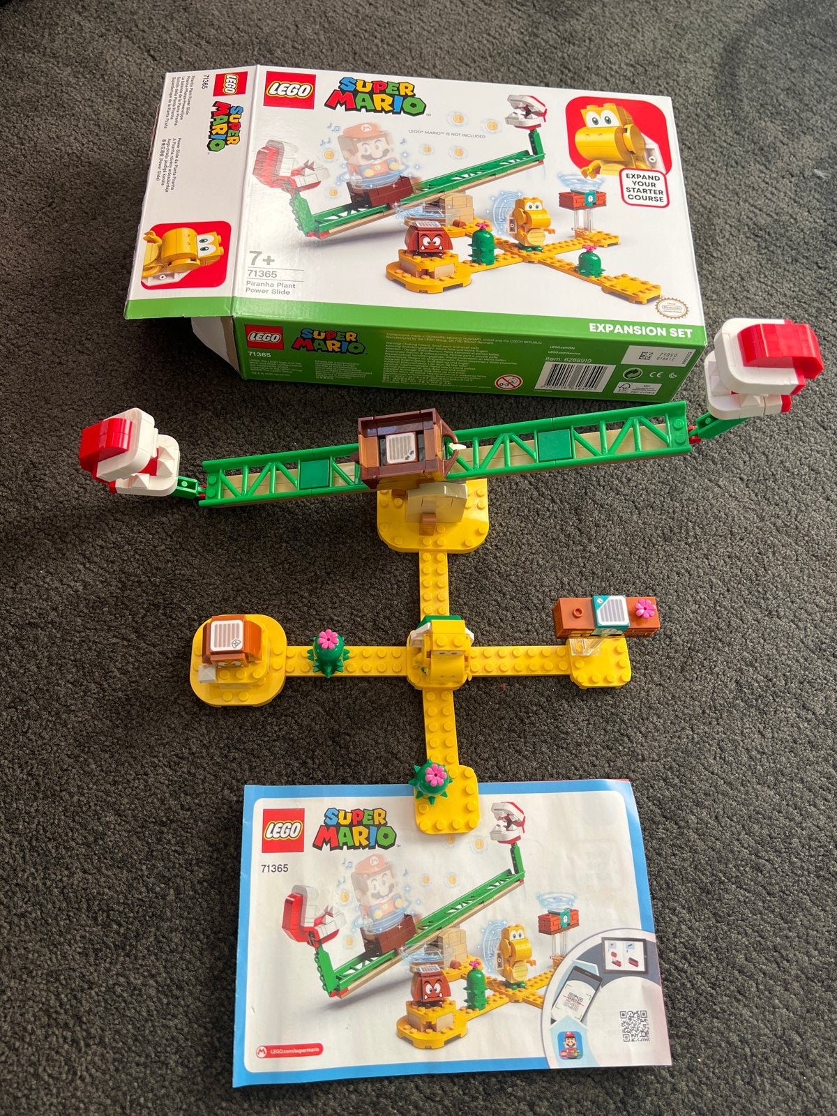 LEGO Super Mario Piranha Plant Power Slide Uitbreidingsset, Lego, Ophalen of Verzenden, Zo goed als nieuw, Compleet