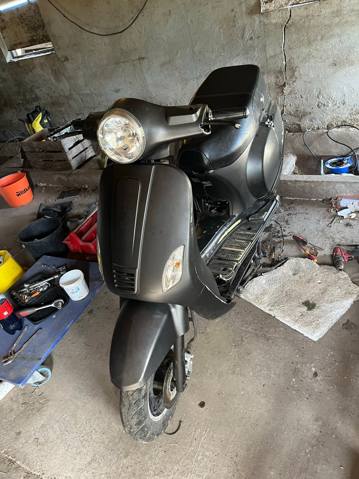 Vespa La Souris 2008 (rijdt niet) - Blauw Kenteken, Ophalen of Verzenden, Gebruikt, Maximaal 45 km/u, Overige modellen