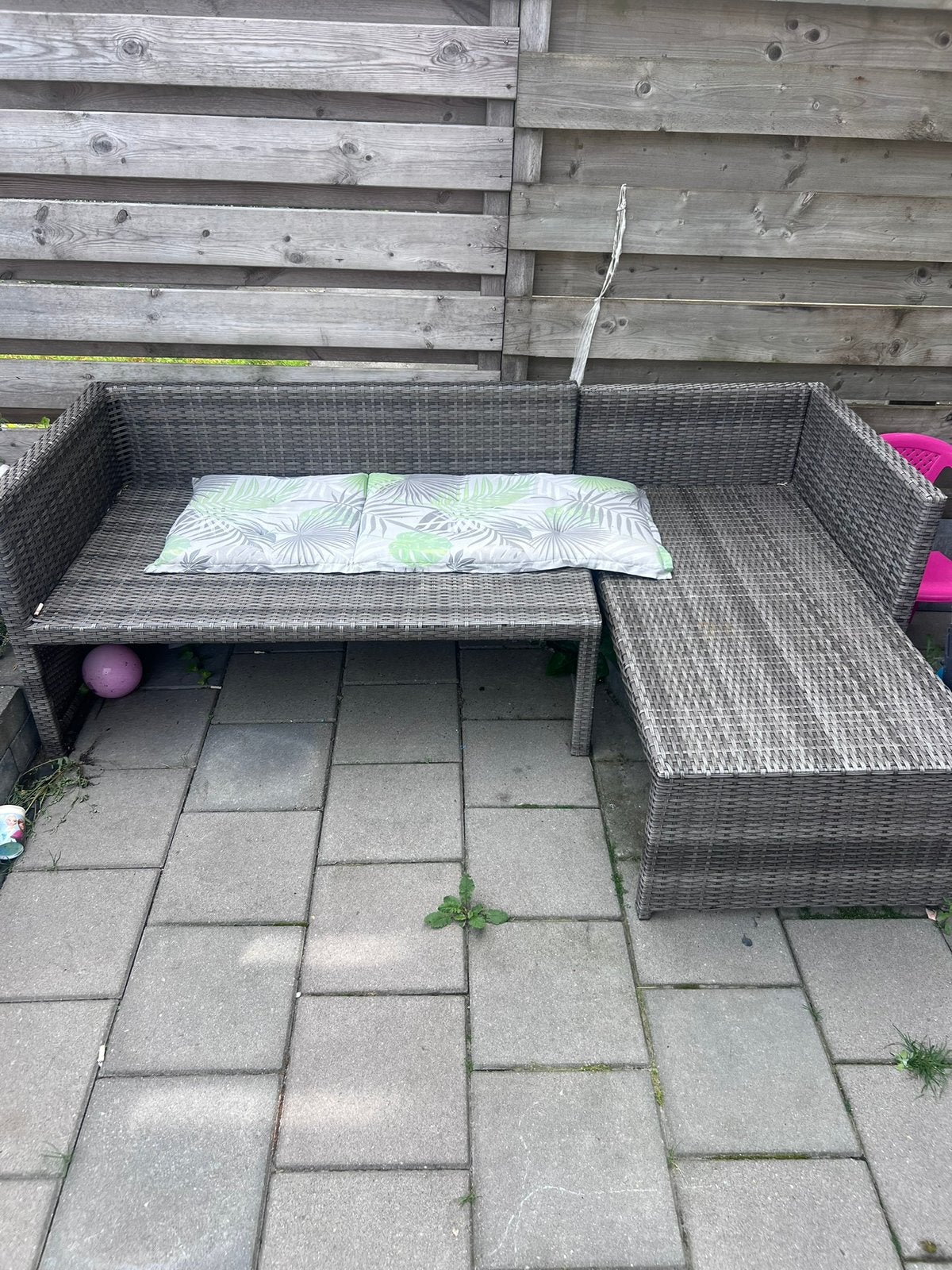 Loungeset 180x120, Ophalen, Zo goed als nieuw, Kunststof
