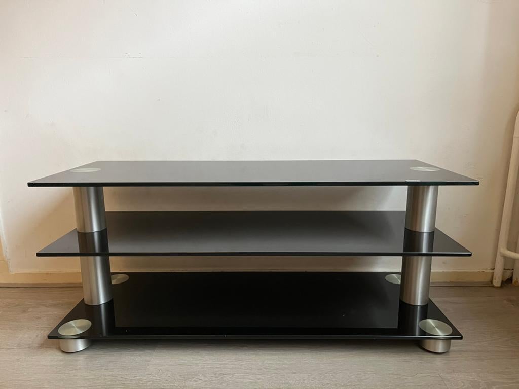 Glazen Spectral Televisie / Hifimeubel, Ophalen, 100 tot 150 cm, Zo goed als nieuw, Glas