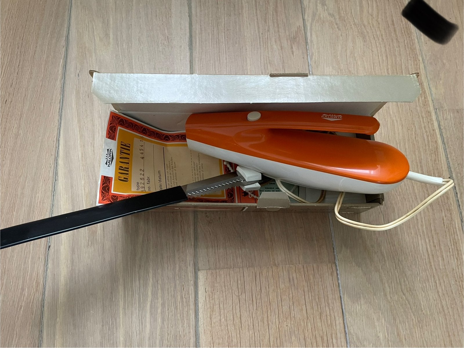 Vintage retro Kalorik Elektrisch Mes 5926 - Oranje, Ophalen of Verzenden