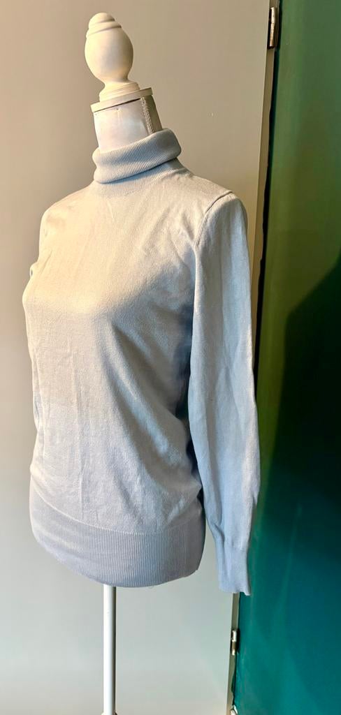 Kaffe lichtblauwe coltrui met extra hoge roll-neck, Ophalen of Verzenden, Zo goed als nieuw, Maat 38/40 (M), Overige kleuren