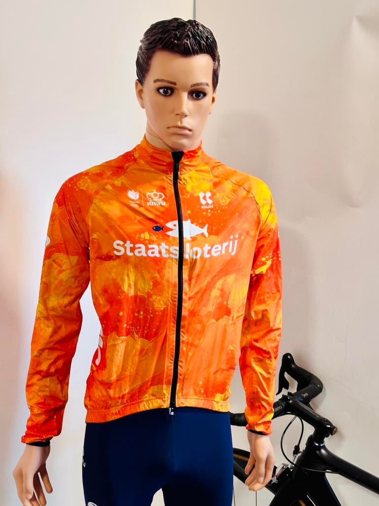 Wielrenjas regenjas teamNL maat 2+ Kalas KNWU, S, Dames, Nieuw, Ophalen of Verzenden