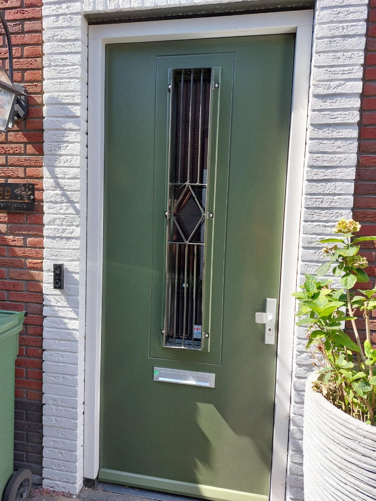voordeur 1000 x 2450 x 50, Doe-het-zelf en Verbouw, Deurkozijn, Zo goed als nieuw, Inclusief glas, 225 cm of meer
